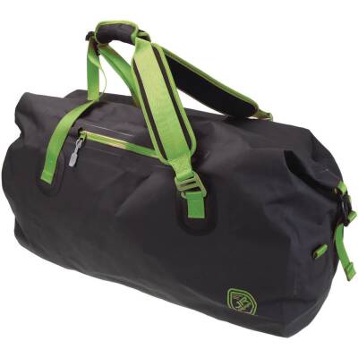 Jr Gear Roll Top Vinyl Duffel Su Geçirmez Spor Çanta 30 Litre-SİYAH-YEŞİL - 2